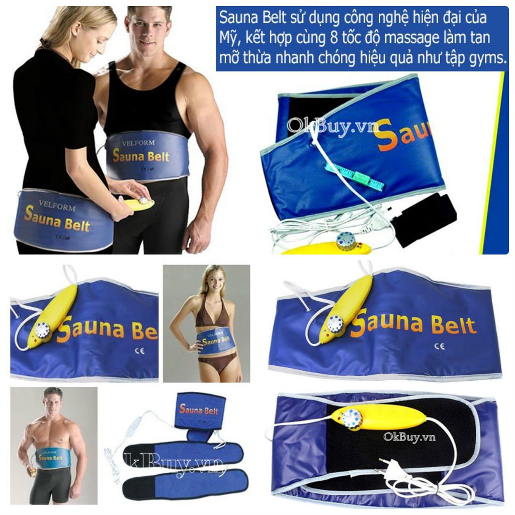 HÀNG CAO CẤP)Đai Quấn Nóng Giảm Mỡ Sauna Belt,Đai quấn nóng Sauna Belt tạo  nhiệt giảm mỡ bụng, đùi, mong, eo, lưng, bắp chân giảm mạnh cơn đau cải  thiện cơ thể