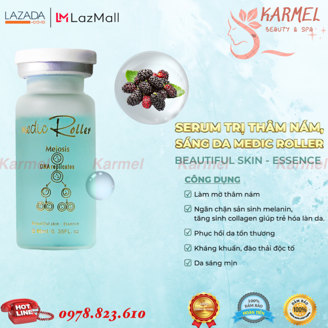 Serum Trị Thâm Medic Roller Beautiful Skin Essence 10ml - Karmel Chính Hãng