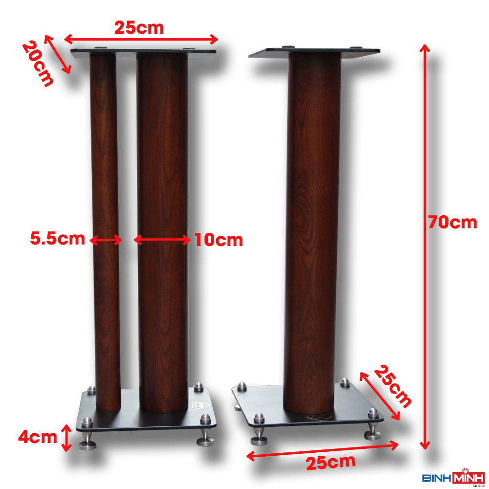 Chân loa gỗ sồi cao 70cm