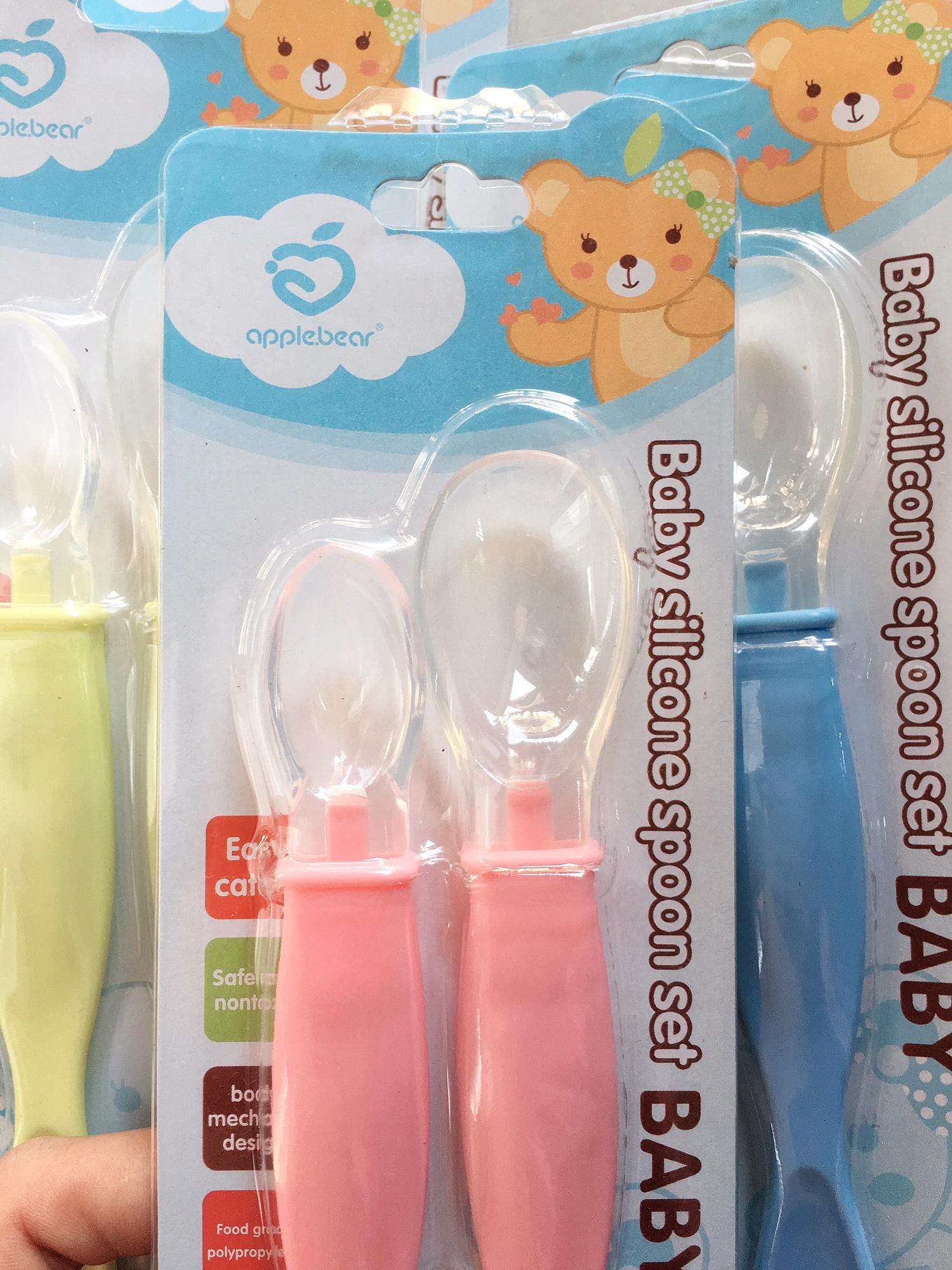 [HCM]THÌA SILICON CHO BÉ (SET 2 CÁI)