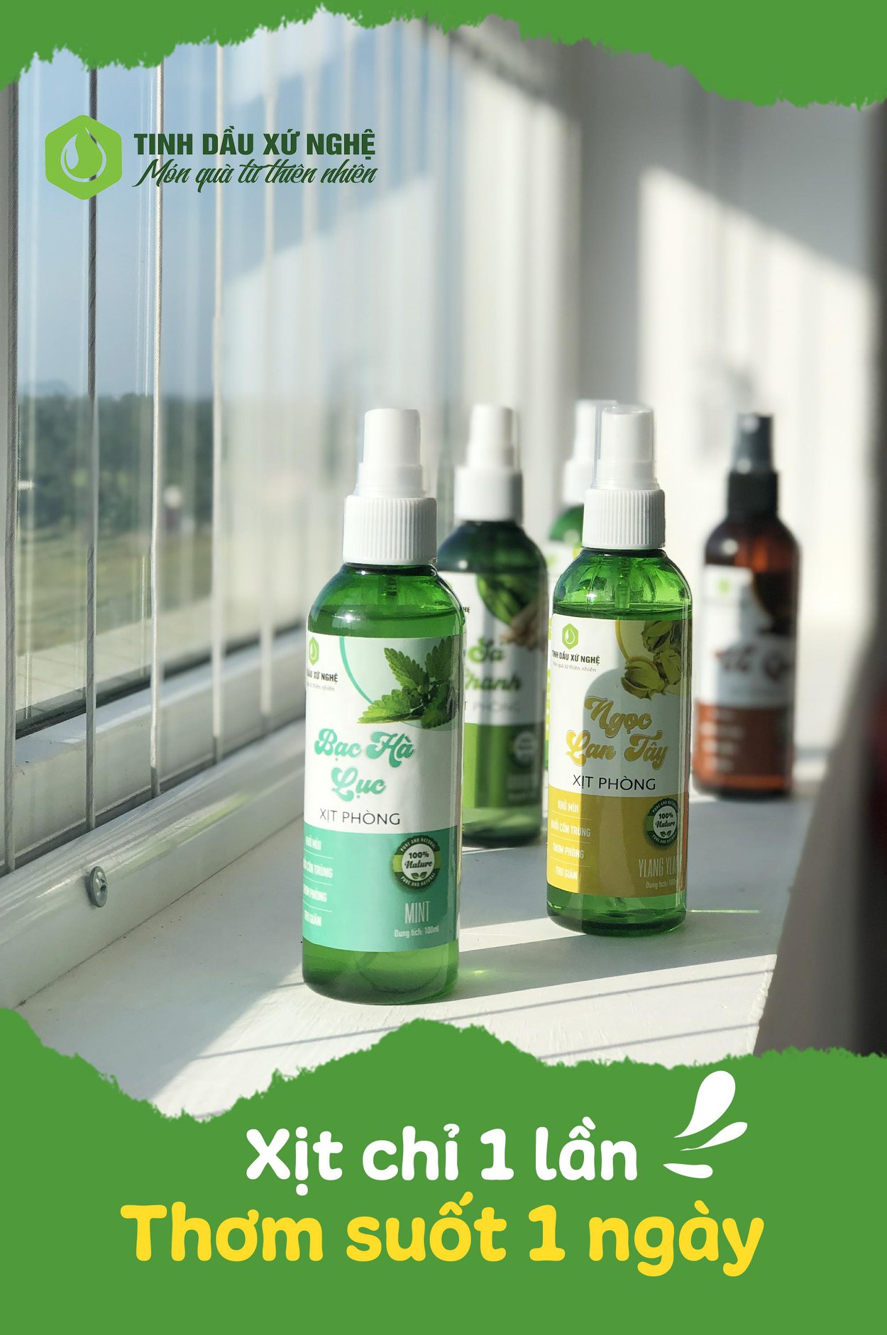 Tinh dầu xịt phòng (Bạc Hà Lục)