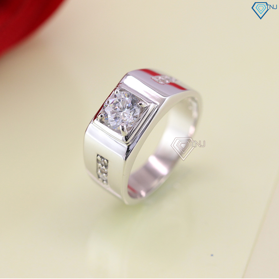 Nhẫn nam bạc 925 đính đá trắng NNA0030 - Trang Sức TNJ