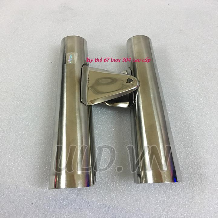 [HCM]PÁT BẮT ĐÈN XE 67 INOX TAY THỎ