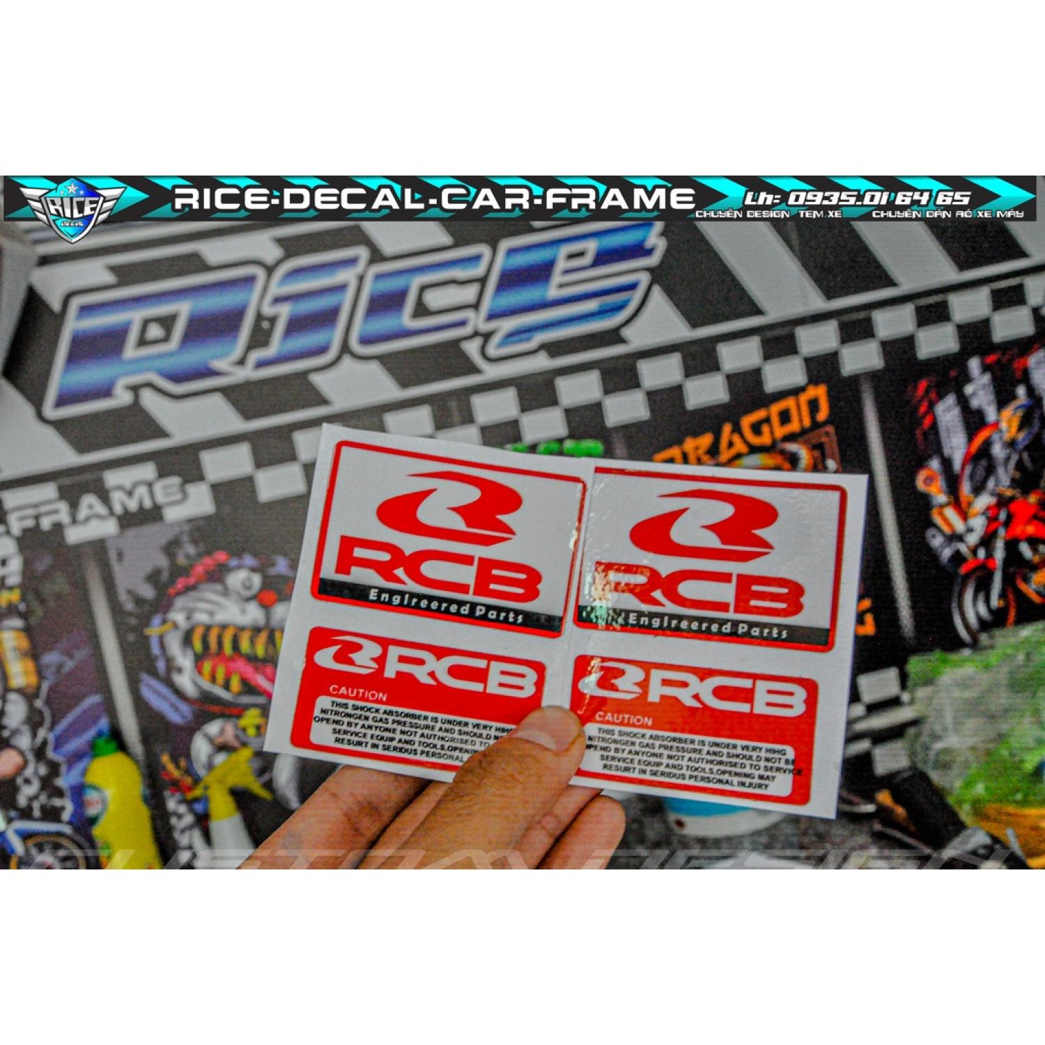 Tem Dán Phuộc bình dầu RCB (1 cặp )