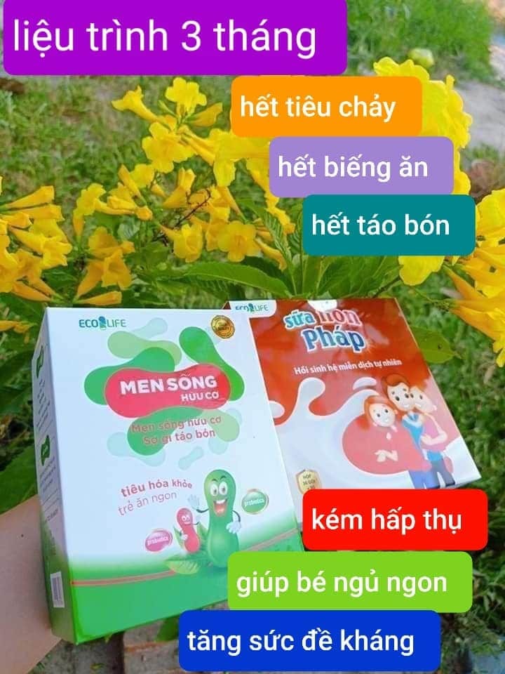[HCM]Combo 2 hộp Men sống hữu cơ và s.ữa non Pháp