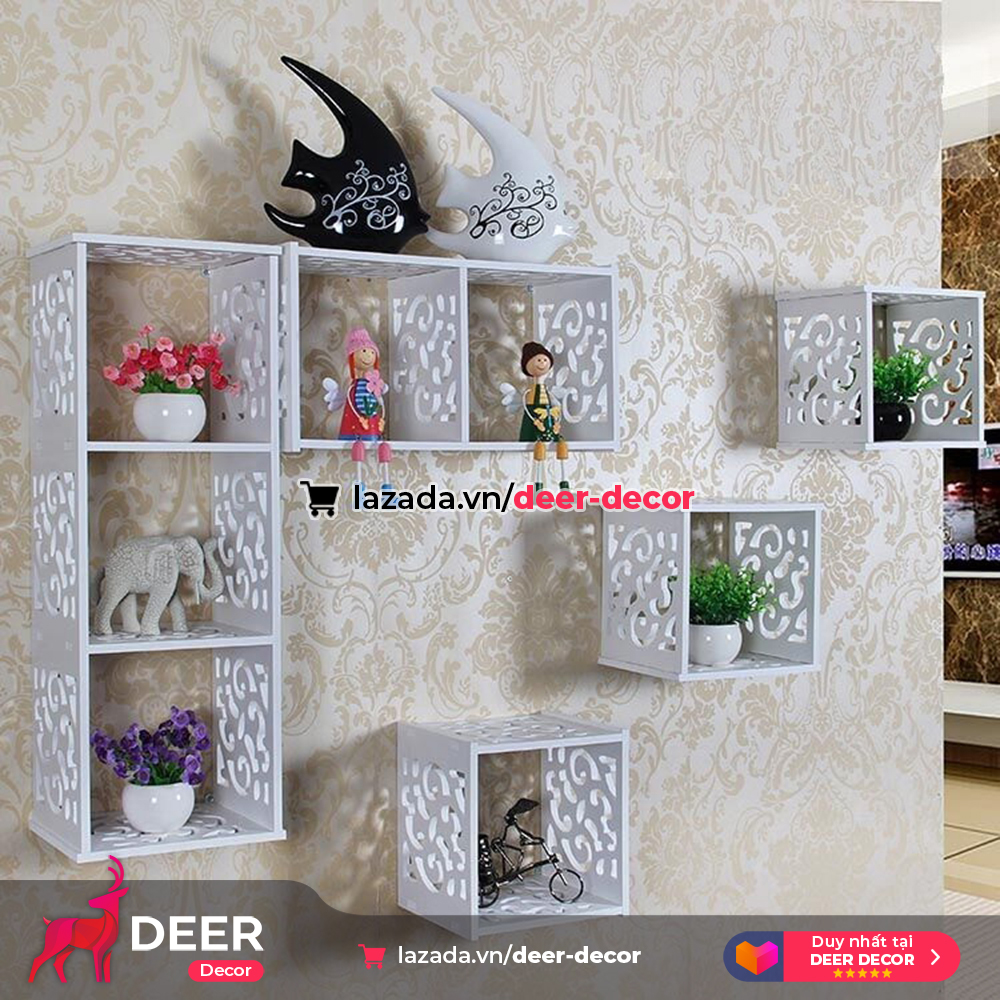 Shelf pattern unique wall-deer decor