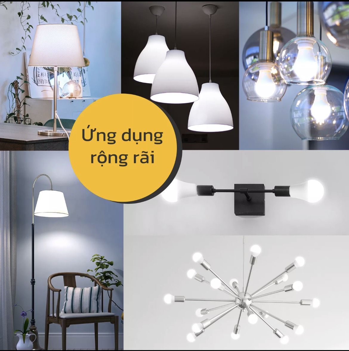 Đèn led bulb 12w sáng vàng