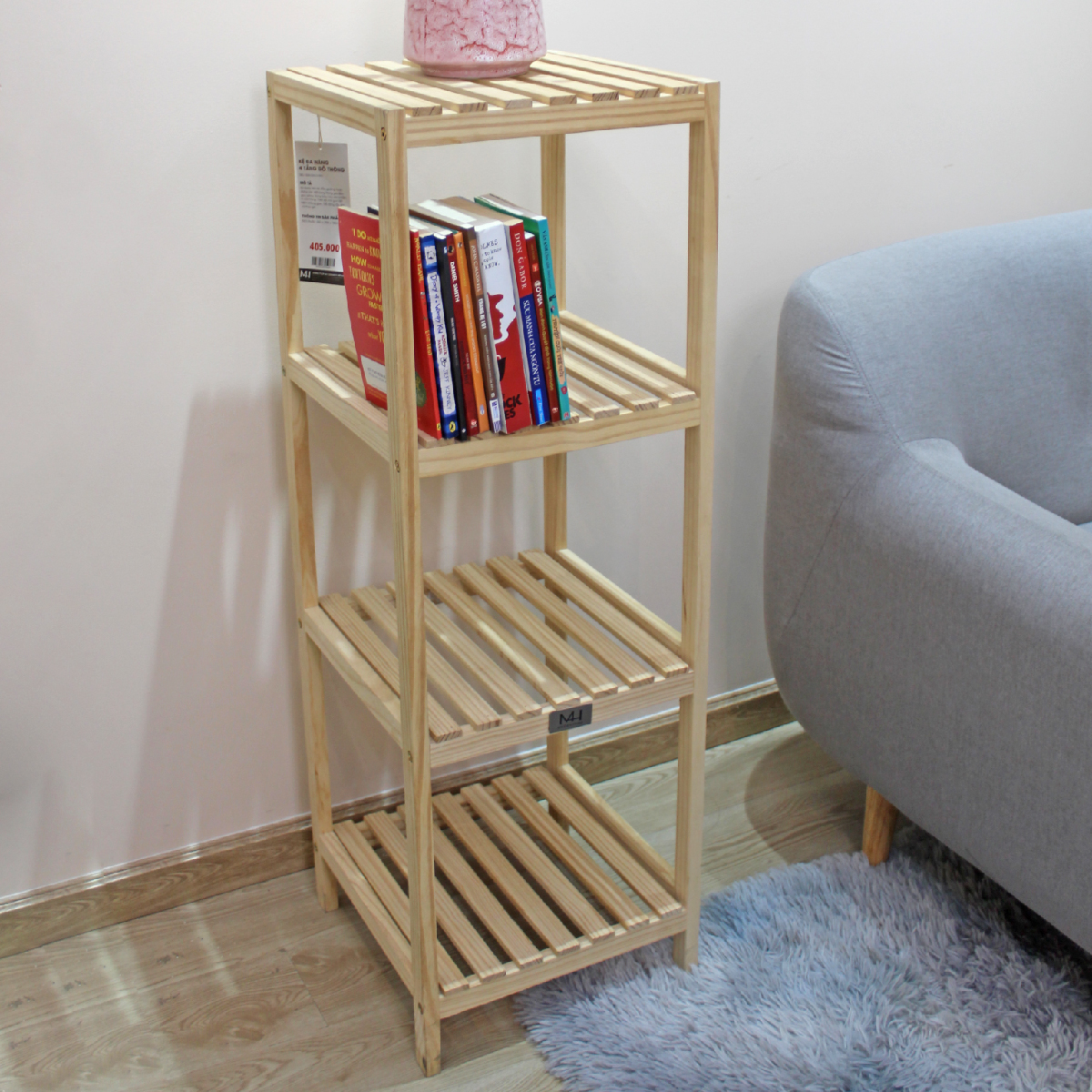 Kệ gỗ thông đa năng 4 tầng chắc chắn - Made4Home