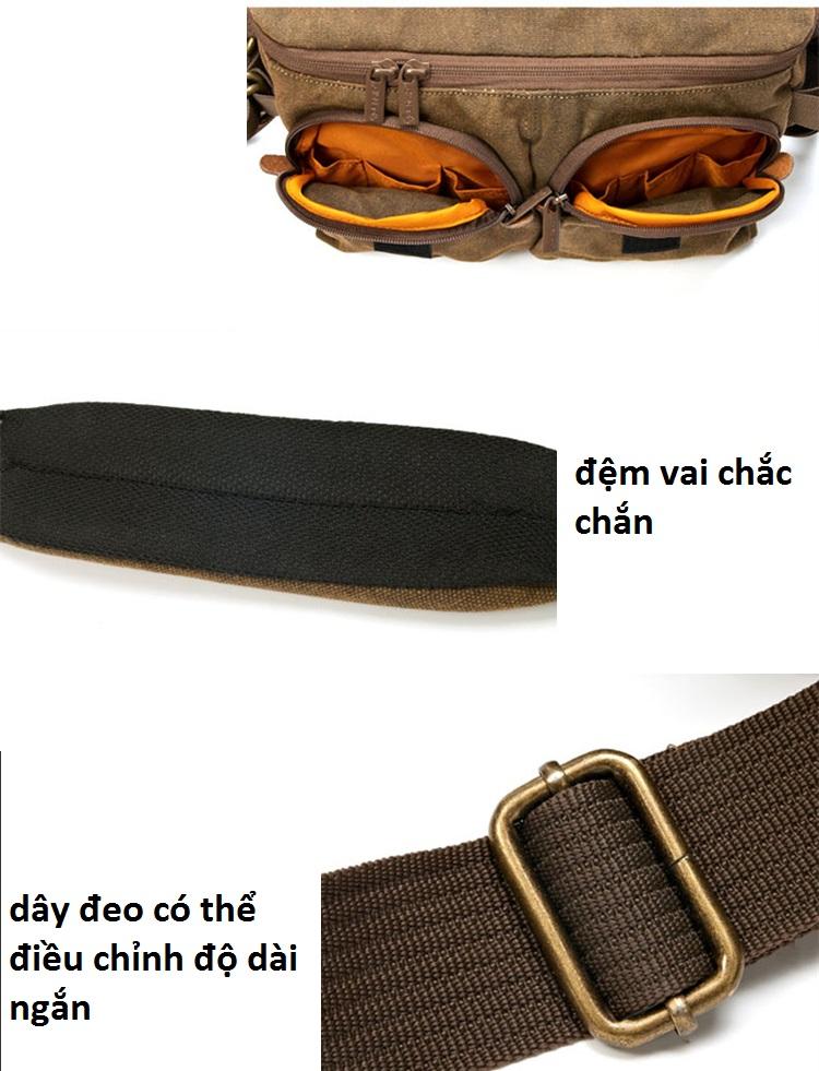 [HCM]Túi máy ảnh Canvas Benkid cao cấp