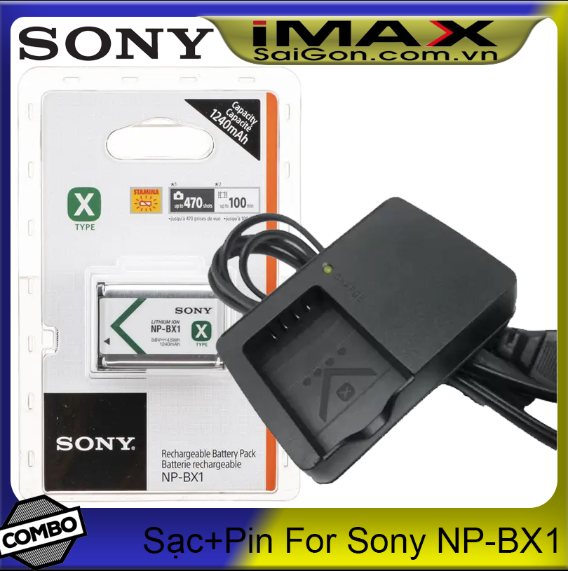 Bộ 1 pin 1 sạc máy ảnh cho sony np-bx1