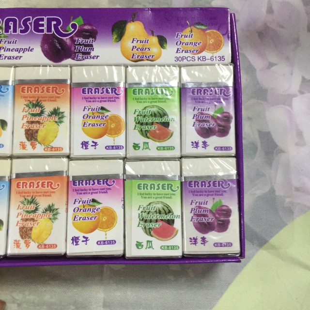 10 chiếc tẩy chì hoa quả