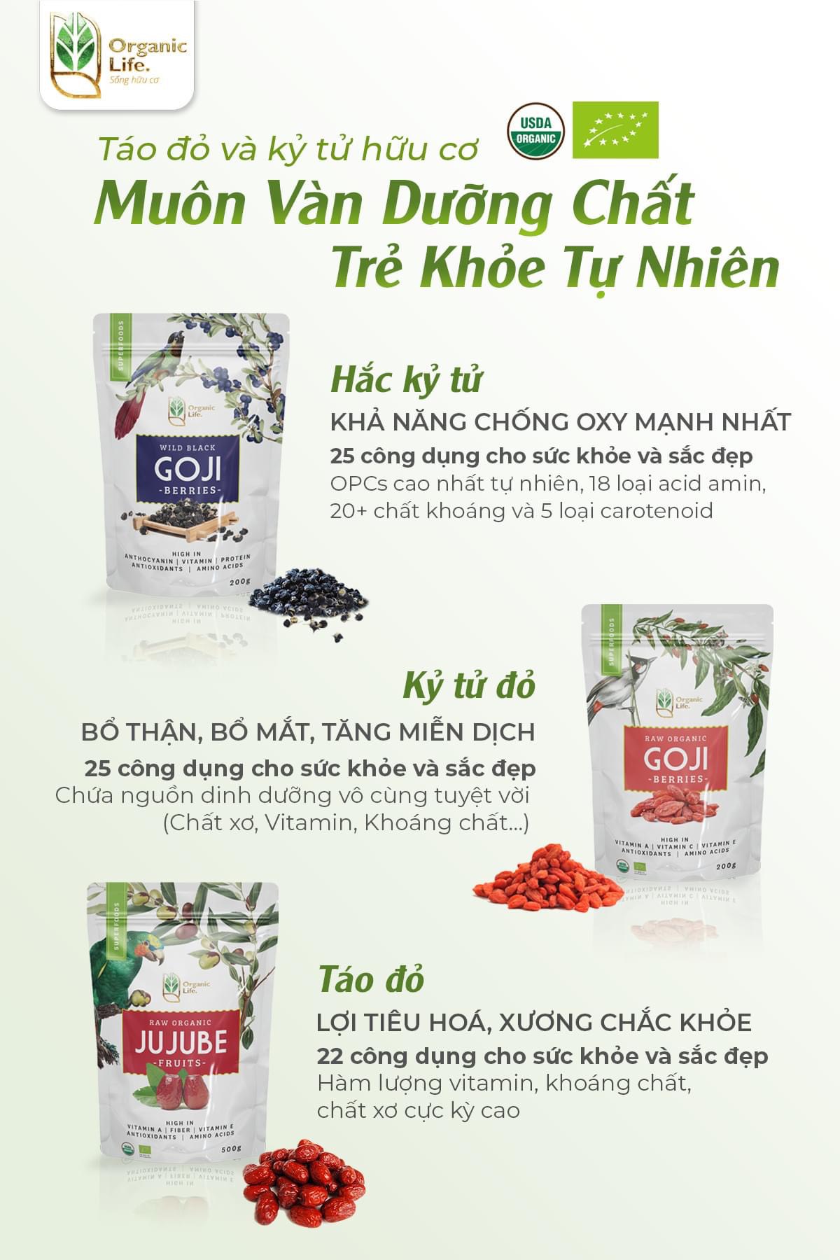 Táo Đỏ Hữu Cơ Organic Life 500G