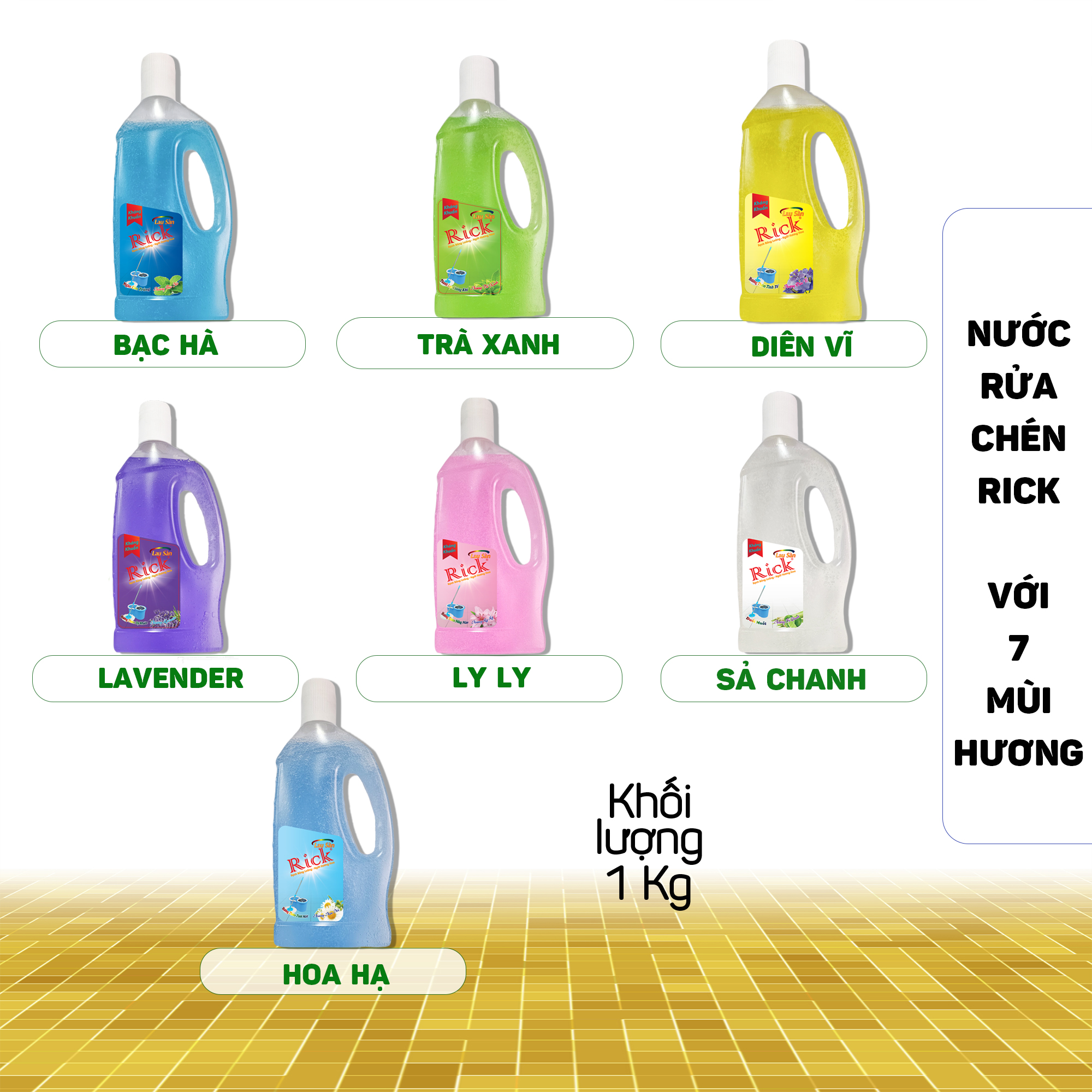 Nước Lau sàn Rick 1 kg