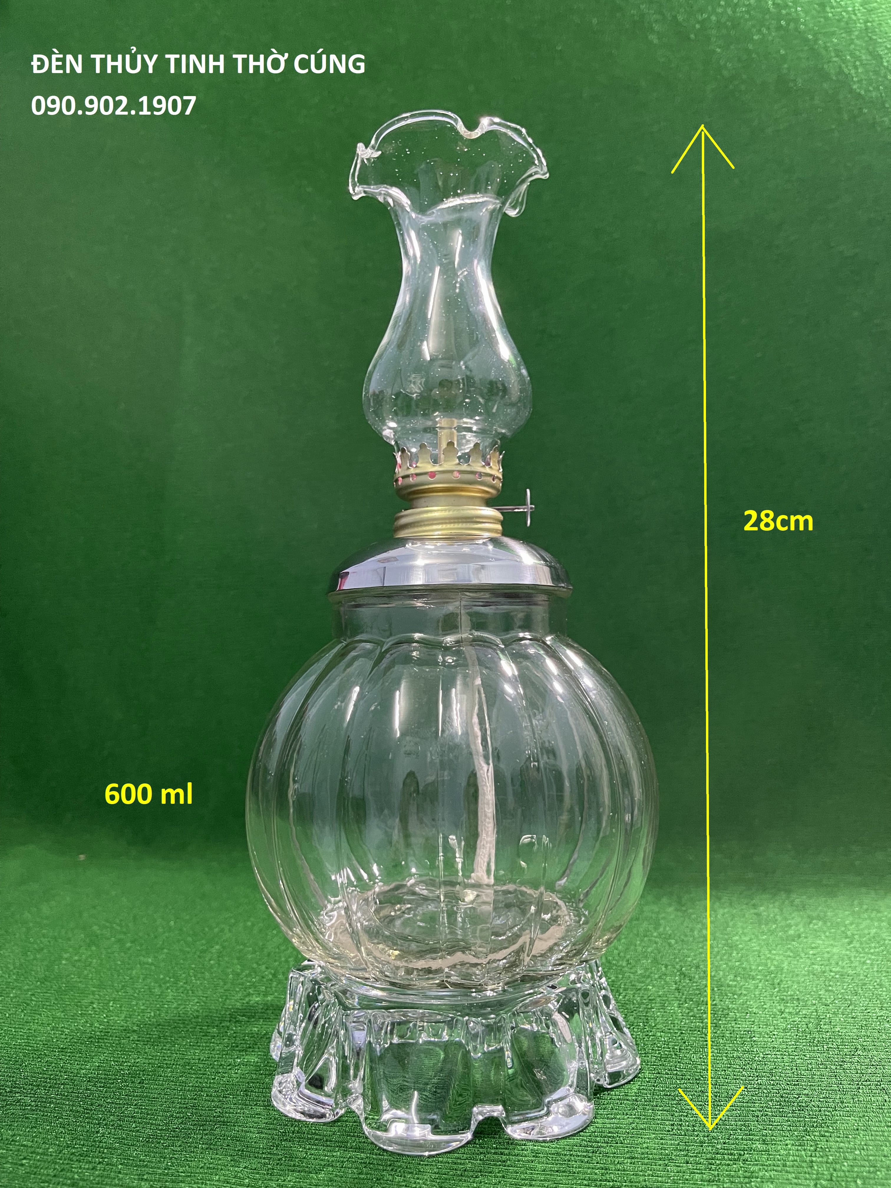 ĐÈN THỦY TINH THỜ CÚNG - BÍ TÀN