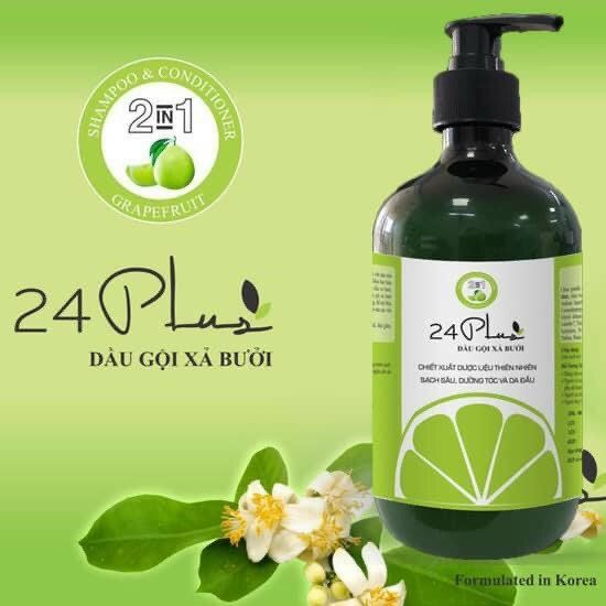 Dầu gội xả bưởi kích mọc tóc 24Plus 500ml