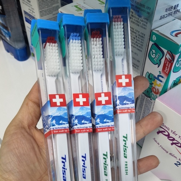 Variable fresh Trisa toothbrush [Trisa fresh soft/Trisa fresh medium/Trisa fresh hard/profilic fine tip]-pegastore-get 1 pc