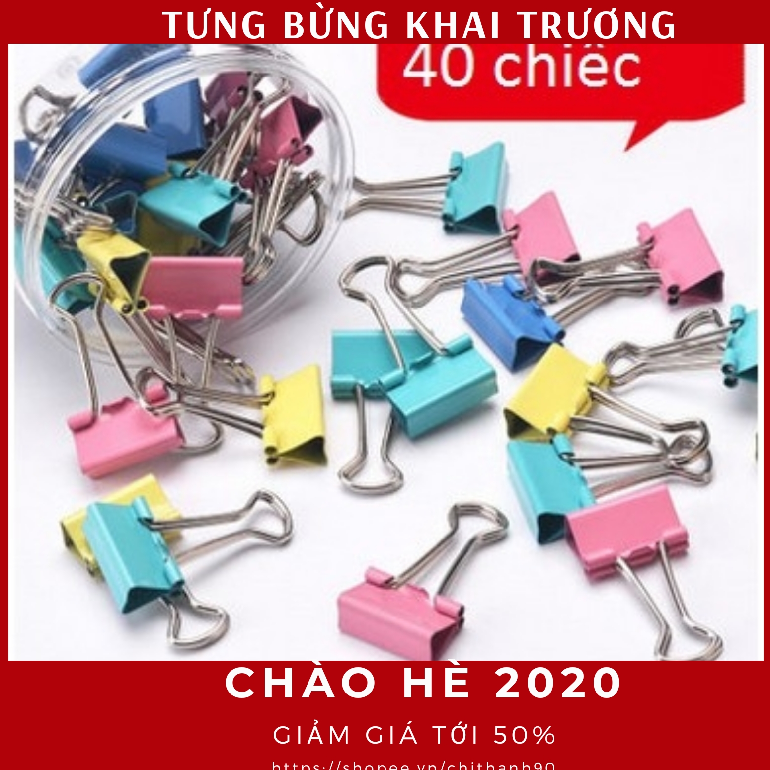 Kẹp giấy kim loại màu