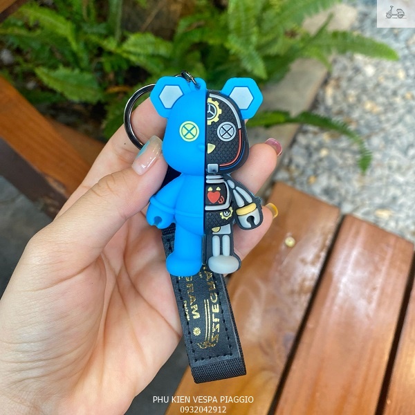 Móc khóa Gấu BearBrick Robot Loại Cao Cấp Có Móc Dây