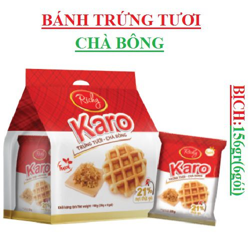 Bánh Karo chà bông sợi gà (1 túi 6 cái)