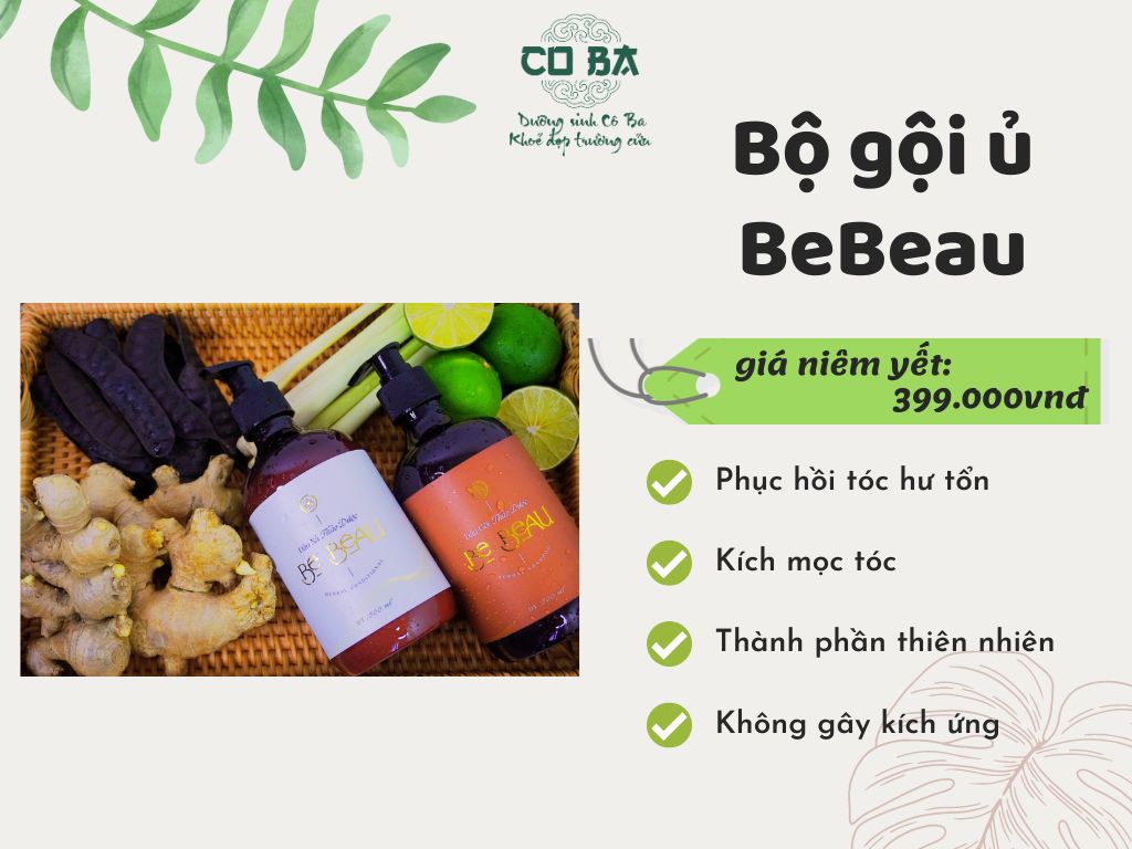 Combo gội xả thảo dược thiên nhiên - BeBeau