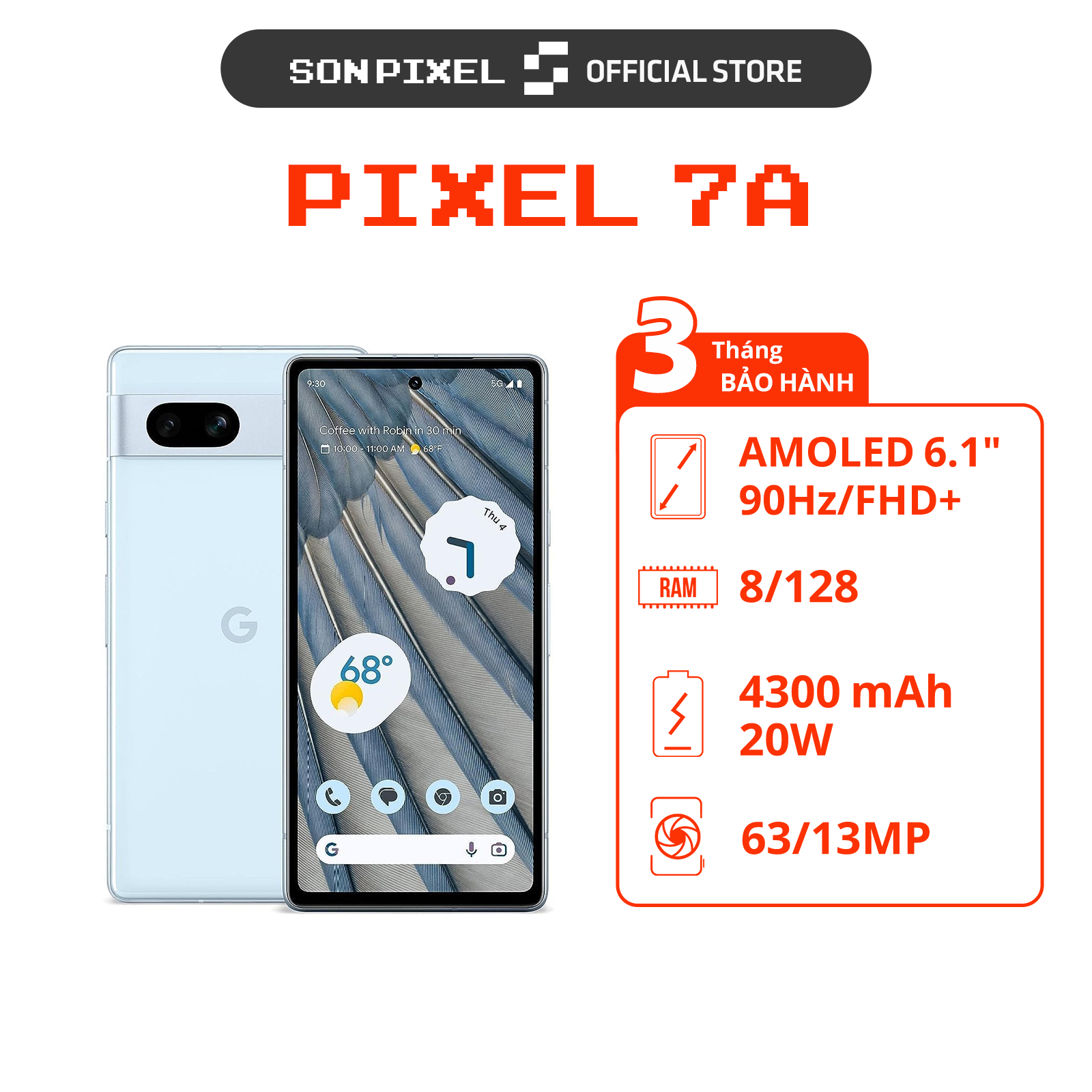 Điện Thoại Google Pixel 7A Quốc Tế New. SonPixel