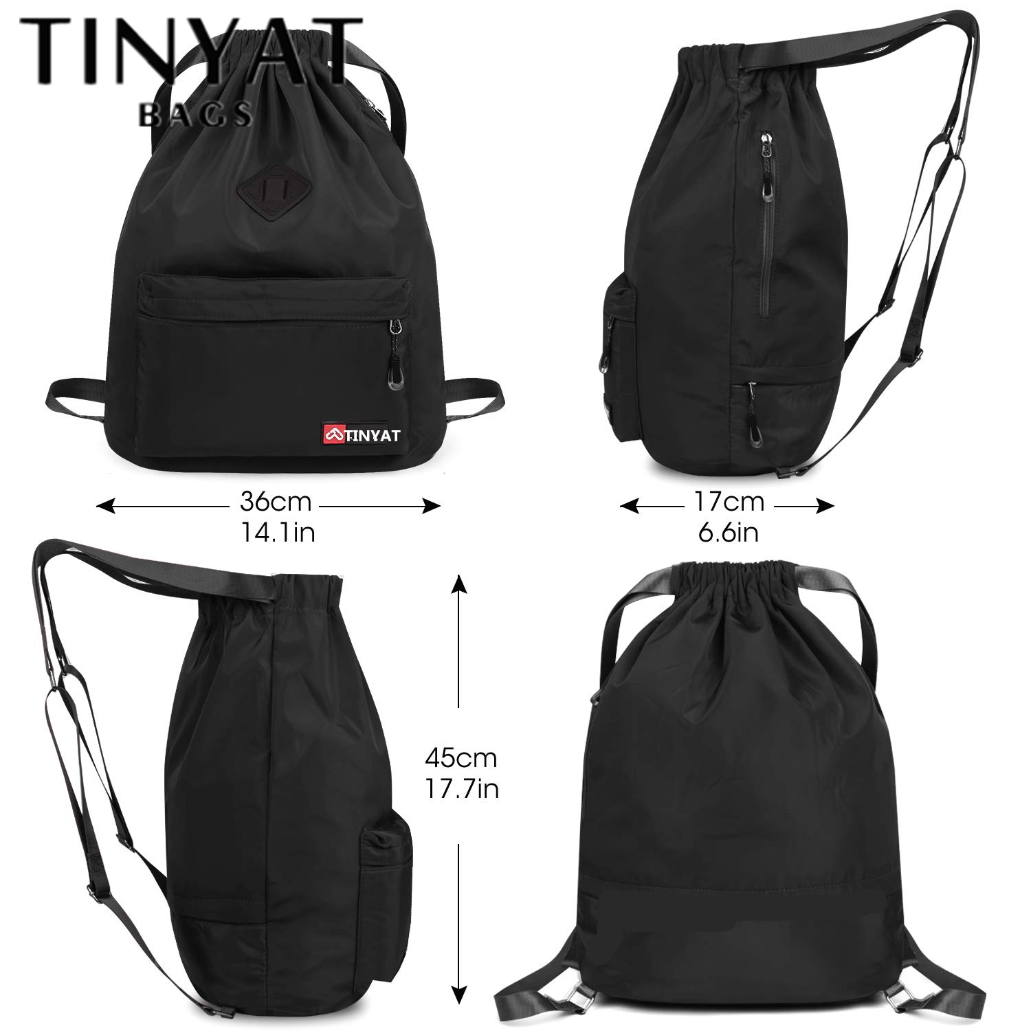 TINYAT Dây Rút Ba Lô Túi Gym Thể Thao Dành Cho Nữ