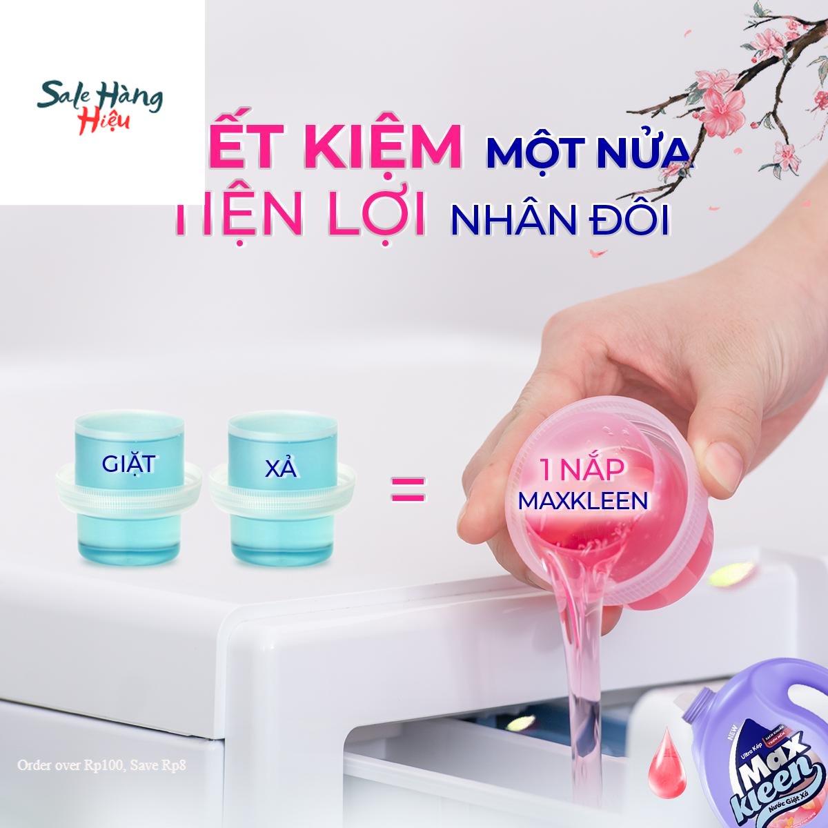 Nước Giặt Xả Maxkleen Hương Cam Sả (2.4kg)