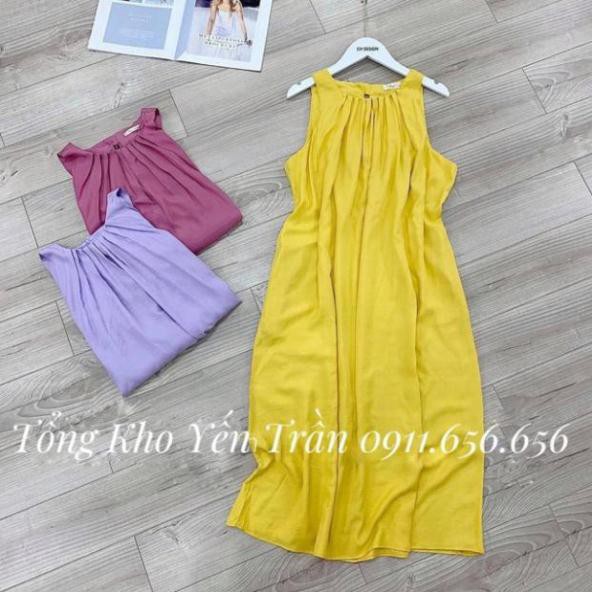 Váy đũi yếm Đầm Suông- Maxy đũi chất đũi lụa hàng đổ shop