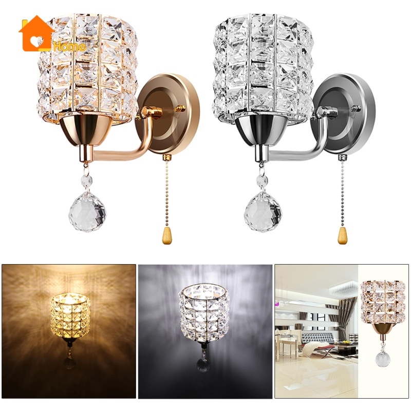 №卍✑  Đèn Led Pha Lê Gắn Tường Trang Trí Nội Thất E26 / E27