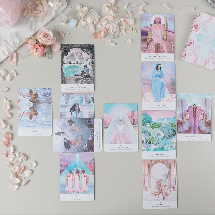 Bài Bói Work Your Light Oracle Cao Cấp Tặng Đá Thanh Tẩy