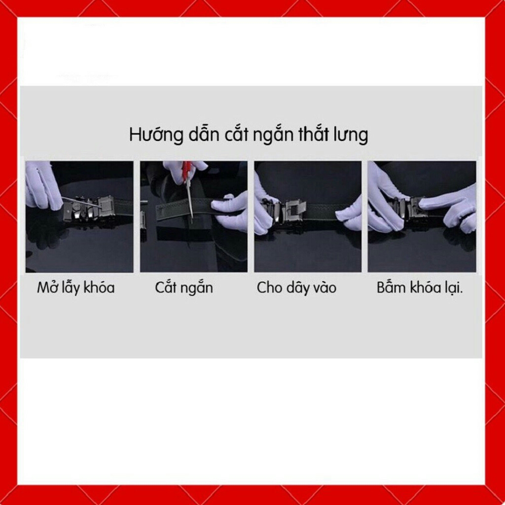 Thắt lưng nam dây da cao cấp, khóa tự động chống gỉ