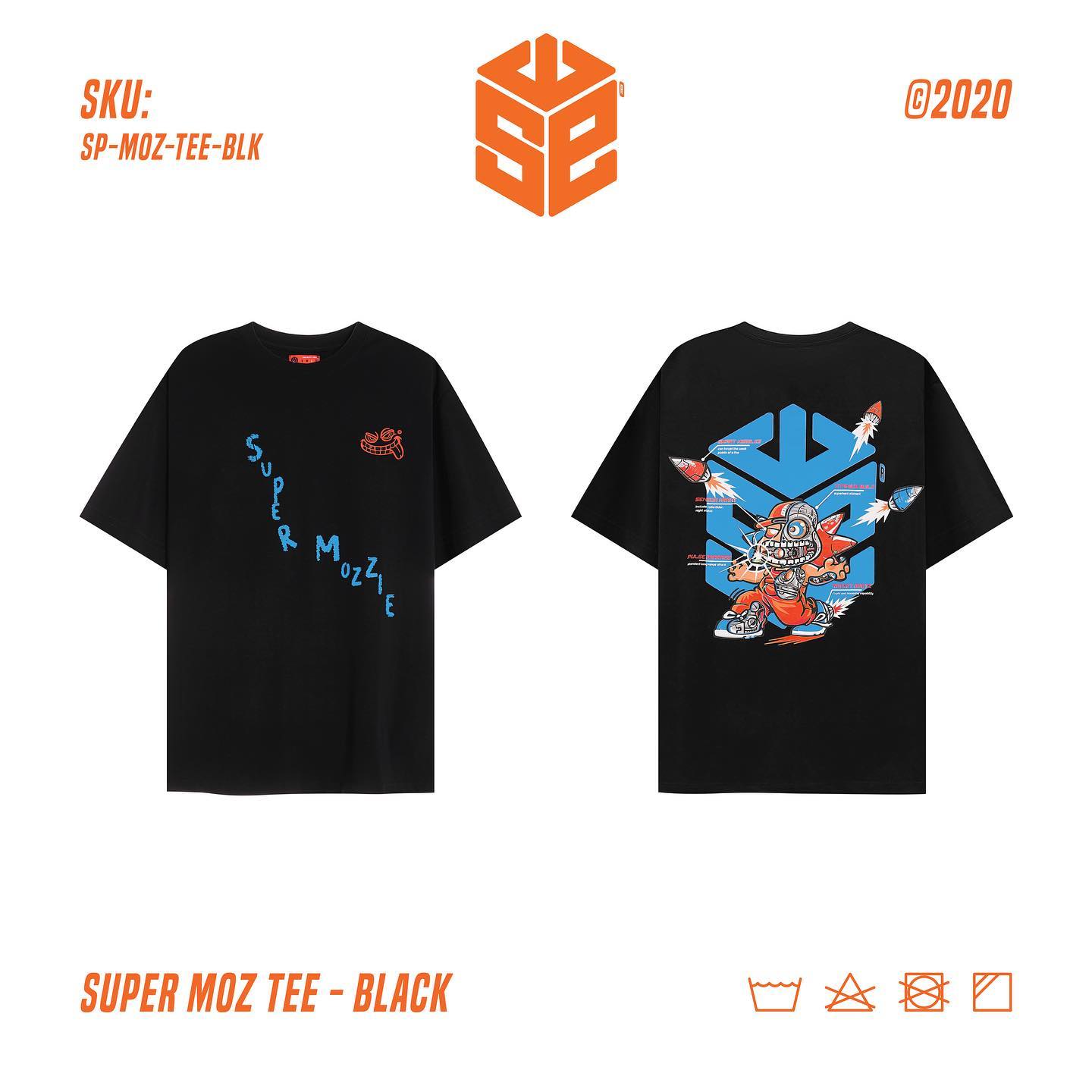 Áo thun tay lỡ form rộng SWE Super Mozzie Tee phong cách unisex cho cả nam nữ, vải cotton 100% co dãn 4 chiều, có tem mạc SWE đầy đủ, logo SWE ở tay áo, hình in to và cực bền AL43 - Áo thun SWE Unisex