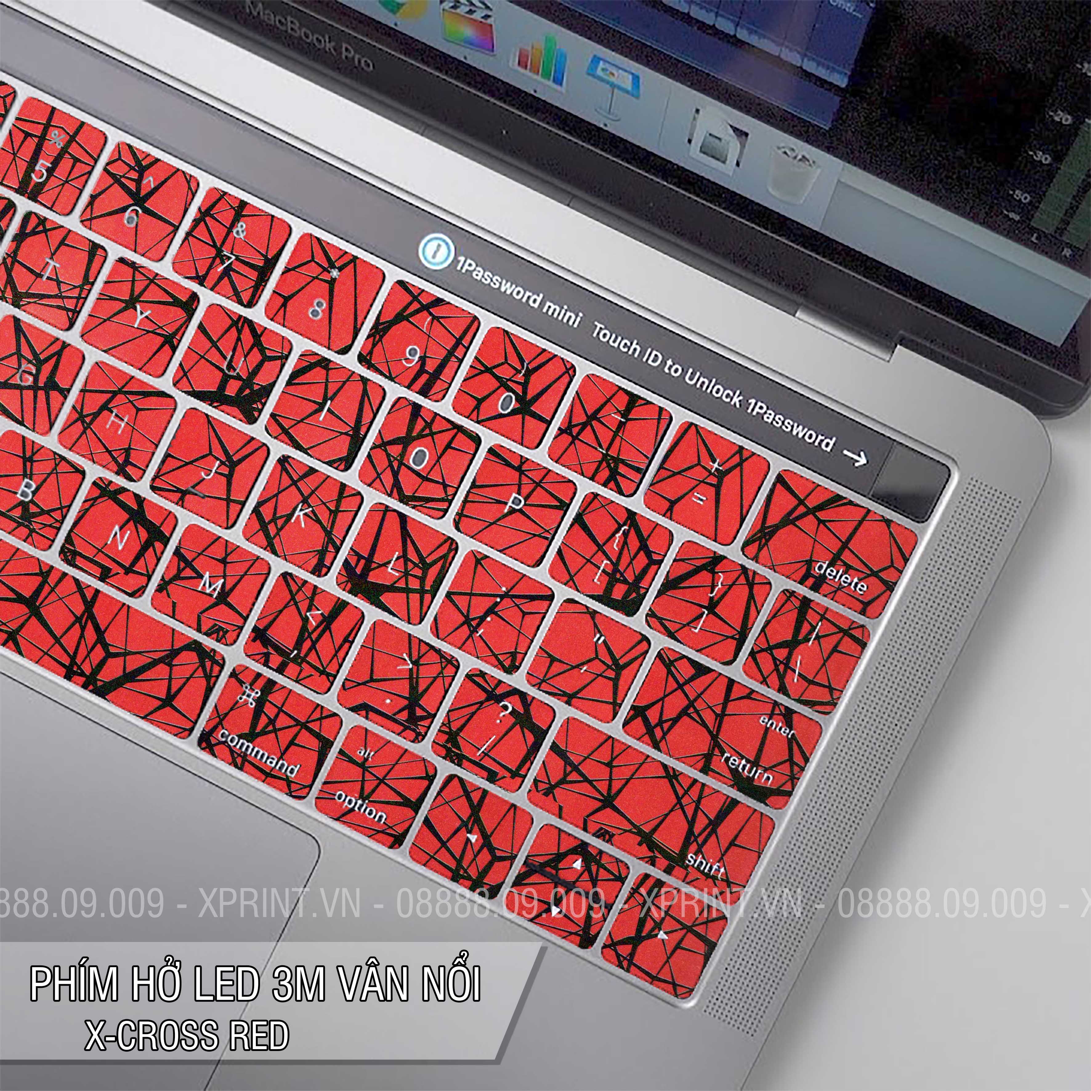 Miếng dán phím, Skin 3M dán phím macbook - Dán hở đèn led macbook