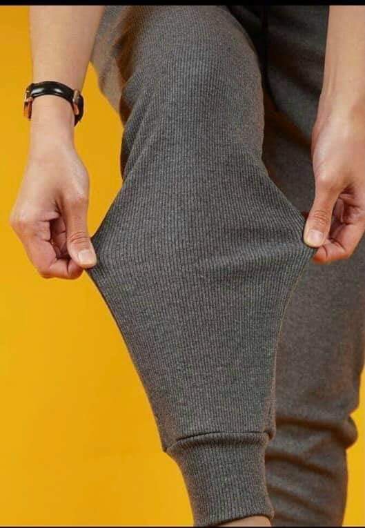 Quần jogger len tăm bo gấu nữ