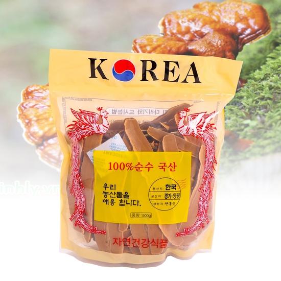 [HCM]Nấm linh chi thái lát Hàn Quốc bịch 500g
