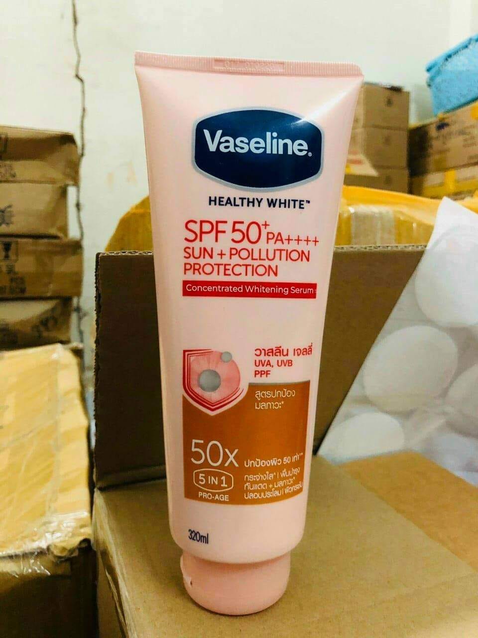 Sữa dưỡng thể lotion vaseline 50x Thái Lan 320ml[Chính Hãng]