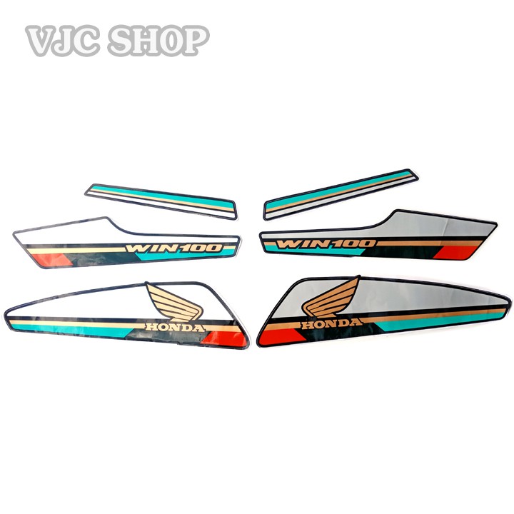 Bộ tem xe Win 100 đời 1994 màu đen