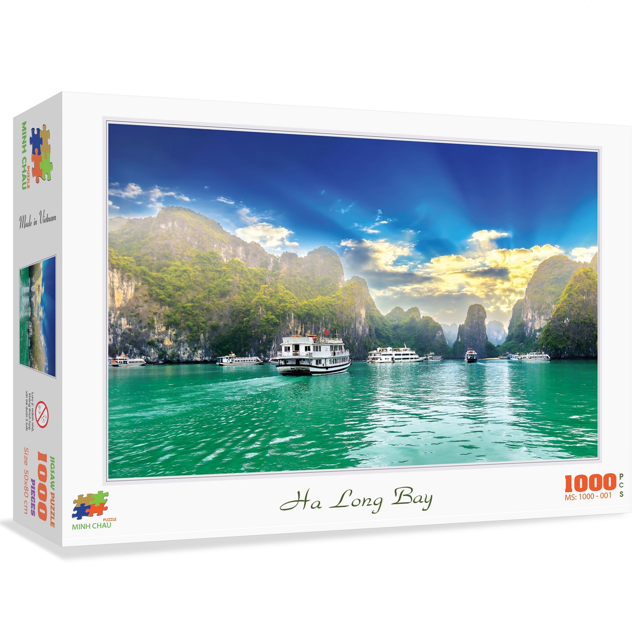 [HCM]Bộ tranh xếp hình cao cấp 1000 mảnh ghép – Vịnh Hạ Long