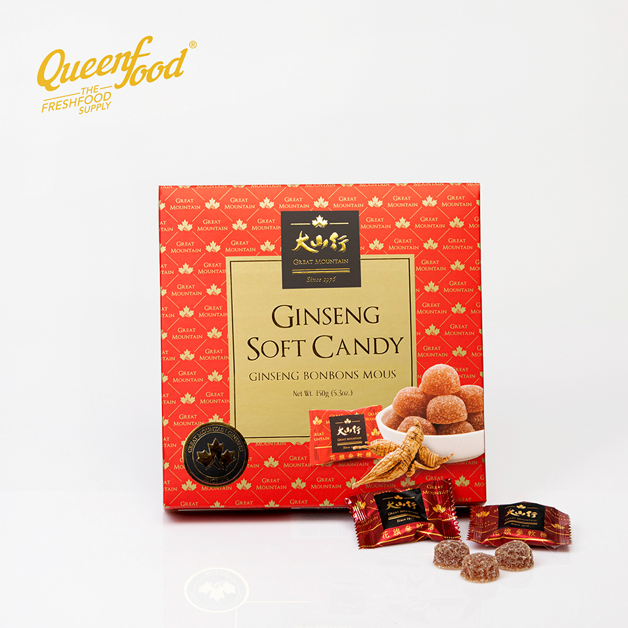 Kẹo Nhân Sâm Dẻo Great Muontain Canada 150gr/ Hộp