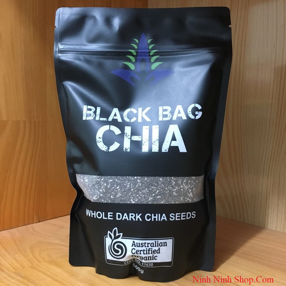 HCM Hạt Chia Đen 500g Úc Black Bag Chia HSD 2027