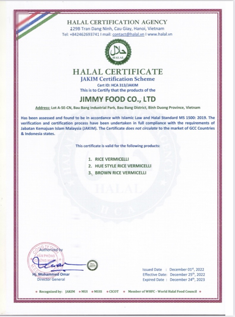 Thùng bún gạo Jimmy 250g 16 gói