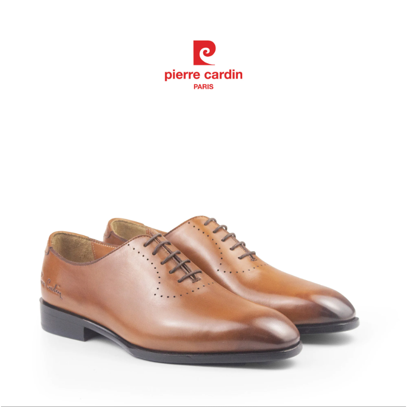 Giày tây nam Pierre Cardin có dây, thiết kế cổ điển, chất liệu da bò thật, đế da cao cấp - PCMFWL 365
