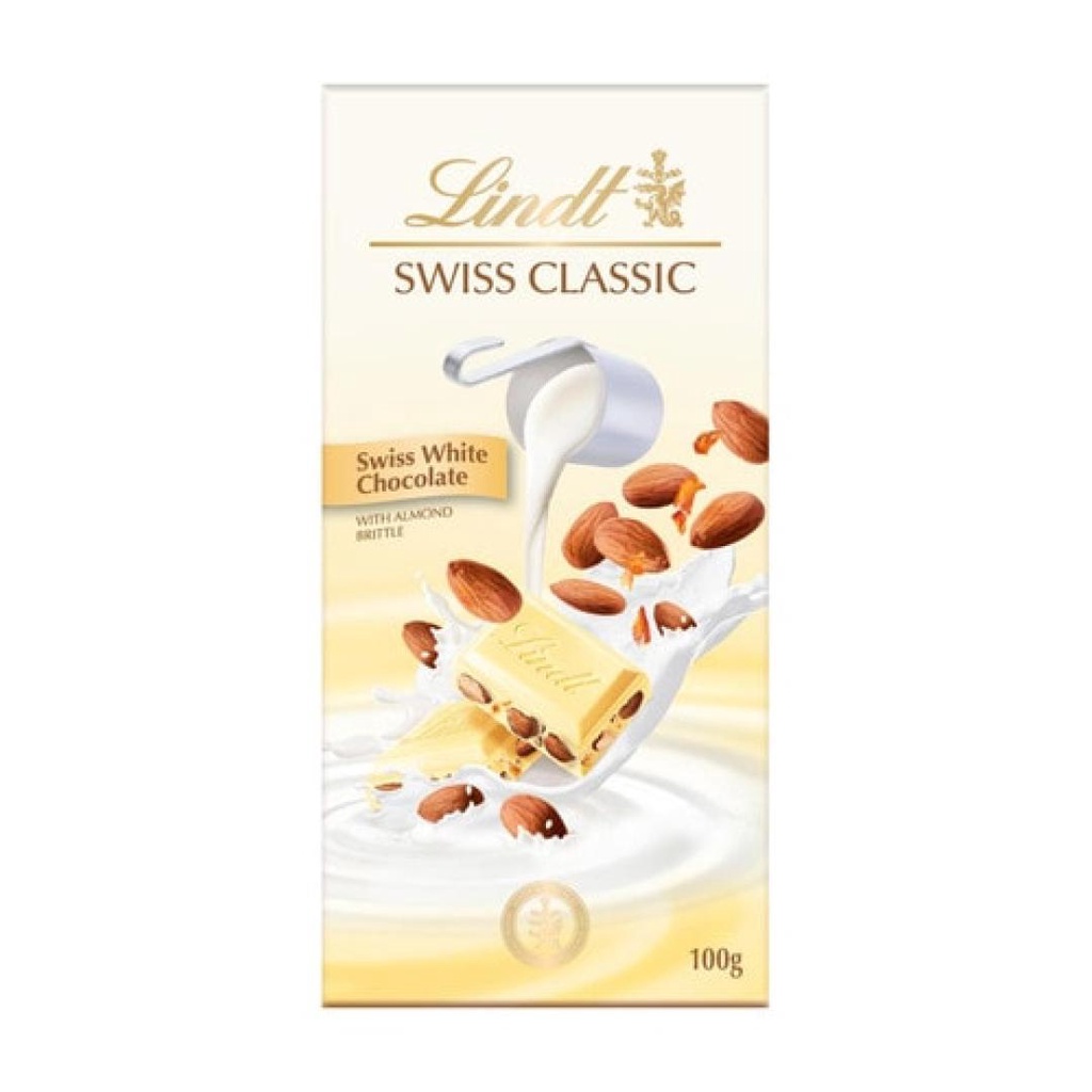 Socola Trắng Thụy Sĩ Nhân Hạnh Nhân, Swiss Classic, Swiss White Chocolate with Almond Brittle