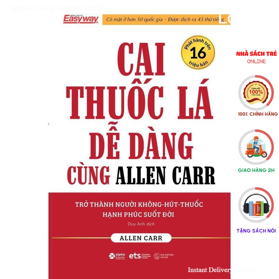 Sách - cai thuốc lá dễ dàng cùng allen carr