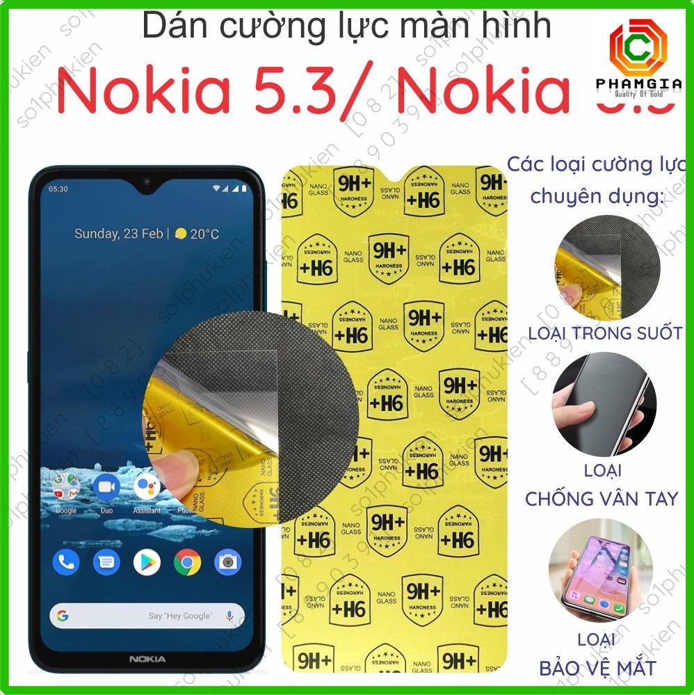 Dán màn hình cường lực Nokia 5.3/ Nokia 8.3 nano dẻo siêu mỏng trong suốt, nhám chống vân tay, bảo vệ mắt