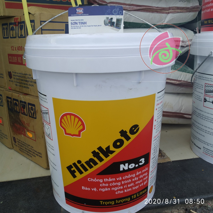 Shell Flintkote No3 18L- Black Bituminous Waterproofing Paint