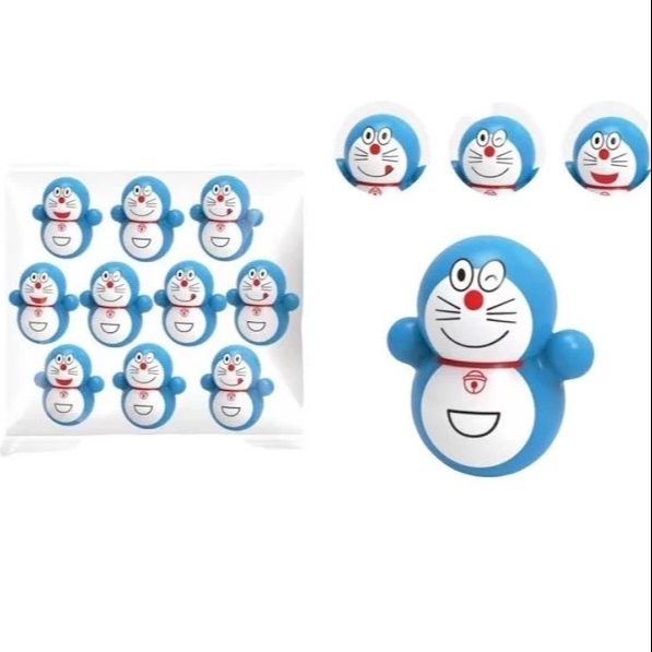 Lật đật mini , lật đật mô phỏng nhân vật hoạt hình doremon - lật đật mô hình trò chơi con mực 2021 cho mọi lứa tuổi
