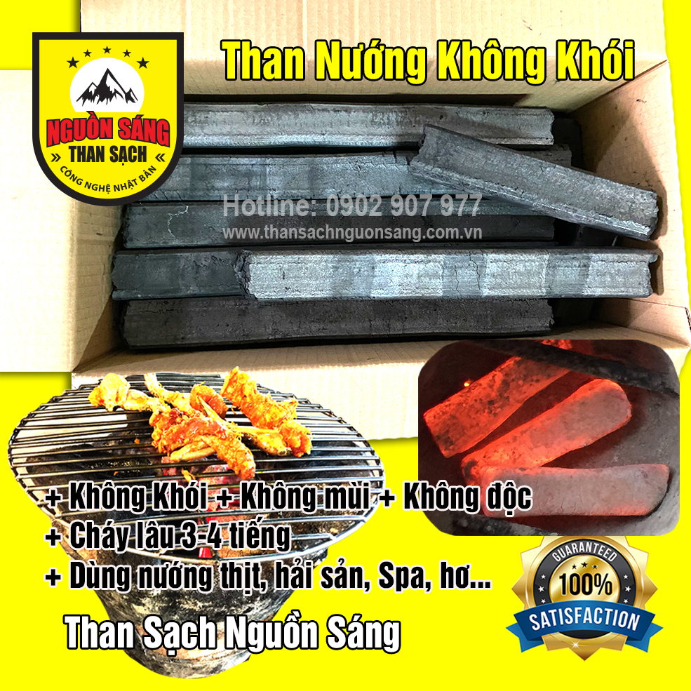 (5kg) Than mùn cưa vuông A - Than Không khói