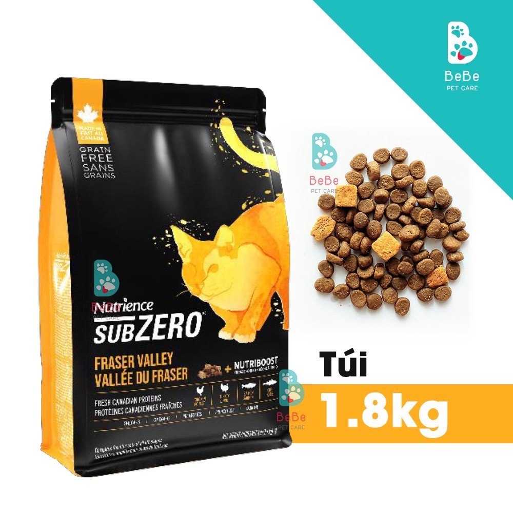 Hạt NUTRIENCE SubZero Fraser & Valley Cho Mèo (Gà Tây, Cá Hồi, Cá Trích, Cá Tuyết & Rau Củ Tự Nhiên)