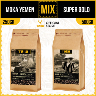 [750GR] Bộ Mix Cà Phê Bột Toro Moka Yemen & Toro Super Gold Nguyên Chất 100% 250GR & 500GR Gói TORO FARM thumbnail